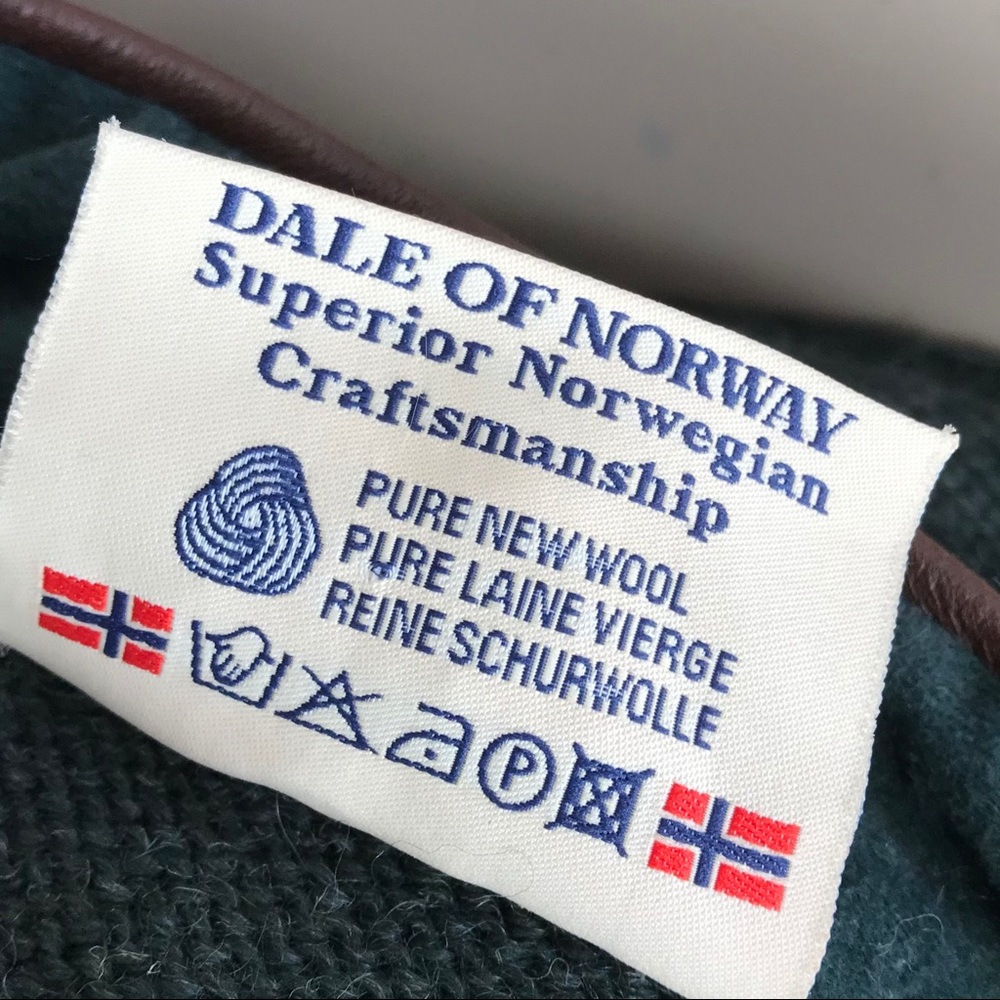 Dale of Norway Mens Green Fair Isle Wool Sweater - Picture 10 of 10